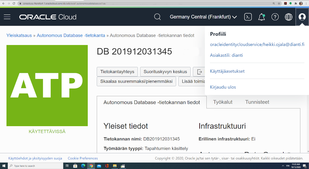 Autonominen tietokanta